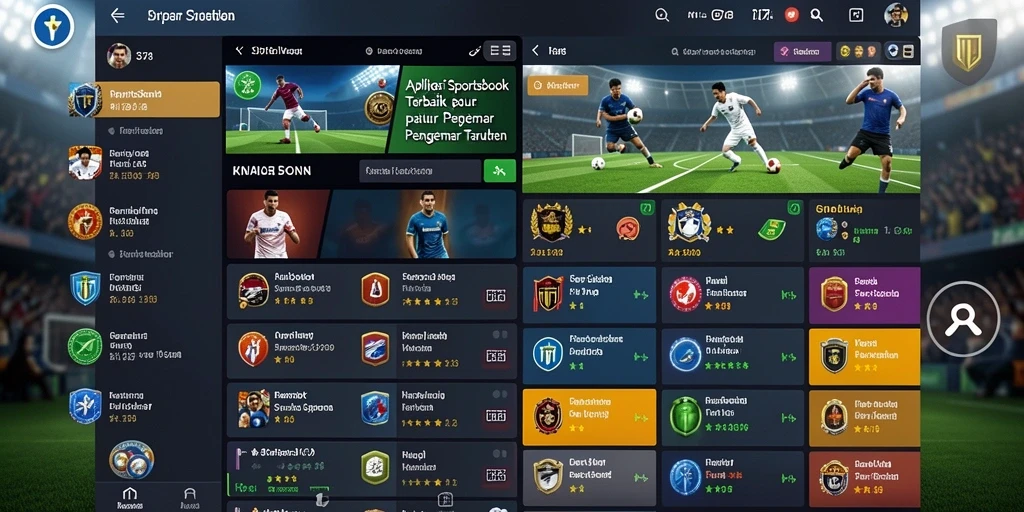Screenshot utama dari game Sportsbook menampilkan taruhan langsung yang menarik.