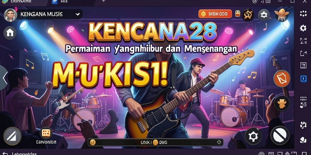 Gameplay KENCANA28 yang menampilkan beragam lagu dan tantangan musik.