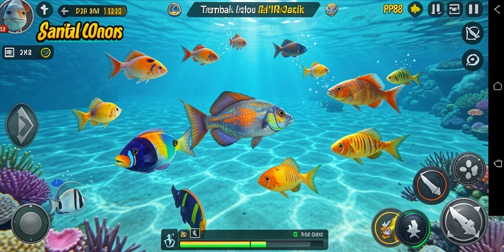 Screenshot gameplay PP88 menunjukkan aksi tembak ikan yang seru.