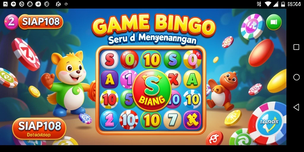 Screenshot gameplay SIAP108 menunjukkan keseruan bermain Bingo.