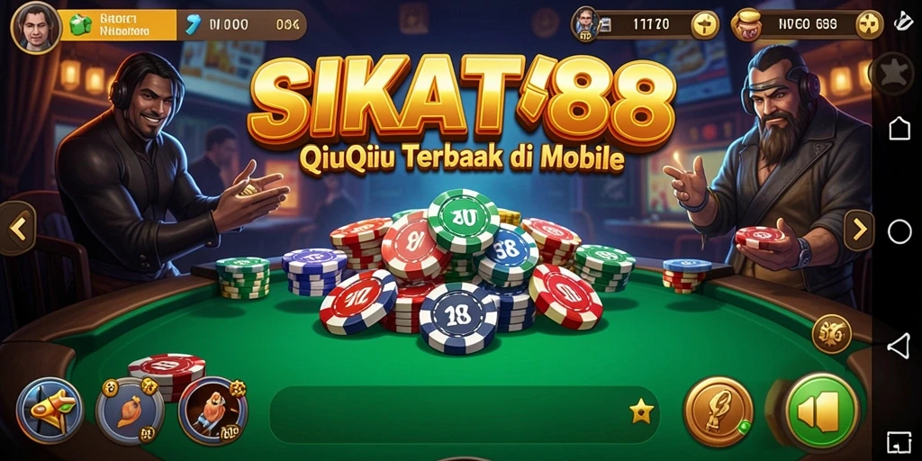 Screenshot gameplay SIKAT88 menampilkan suasana seru bermain QiuQiu.