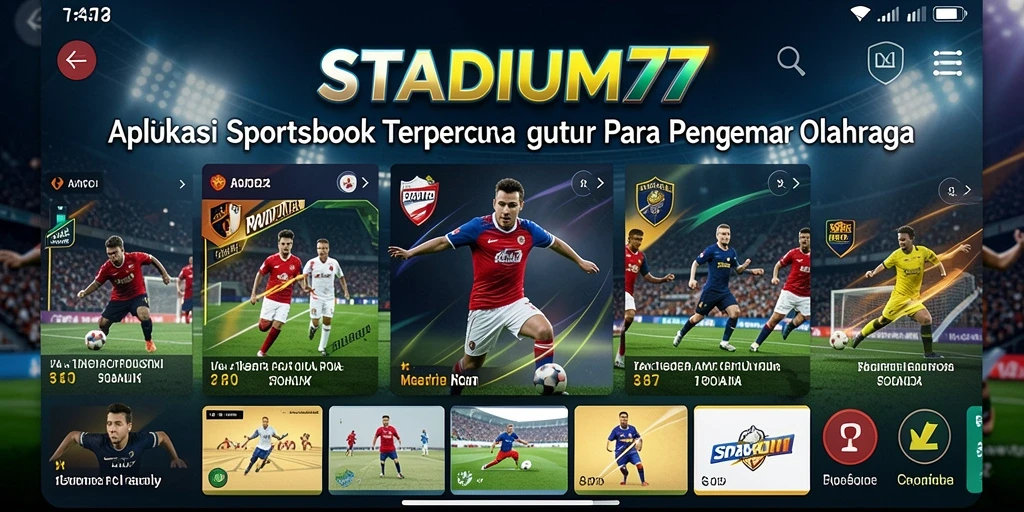 Tampilan menakjubkan dari gameplay taruhan olahraga di STADIUM77.